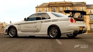 Forza Horizon 4 - 600HP Mine's Skyline R34 replica Gameplay 60fps