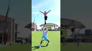 This stunt is SO HARD, but Jayden ate it UP #gymnastics #stunt #fun