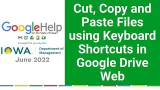 Cut, Copy and Paste Files using Keyboard Shortcuts in Google Drive Web