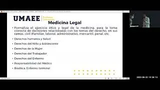 Taller Medicina Legal y Forense | UMAEE Business University 💙
