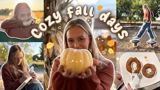 cozy fall/autumn days 🍂 romanticizing fall (pumpkin patch, trader joes shopping, & fall baking)