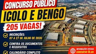 Concurso Público do Icolo e Bengo 2026 | 205 Vagas Disponíveis