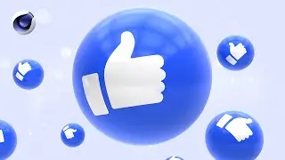 How to create social icon in Cinema 4d modeling with physical render