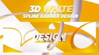 Photoshop/C4D Tutorial: 3D White Spline Banner Design