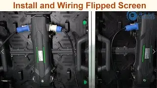 How to install, do cable wiring and set DMX address for led flipped screen for stage lighting show