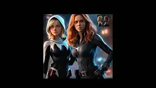 Gwen Stacy Teams Up With Black Widow MetaAi from my idea