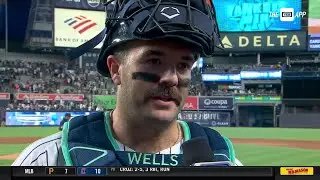 Austin Wells w\Meredith Marakovits after two-HR game Aug. 30