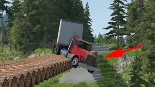 Cars vs Log Bridge #3 - BeamNG Drive | CRASHdriven