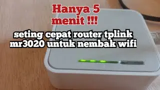 cara seting router tplink MR3020 V3