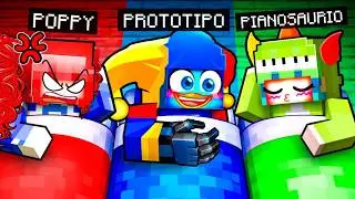Teniendo una Pijamada de Poppy Playtime en Minecraft!