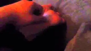 Tickling her feet