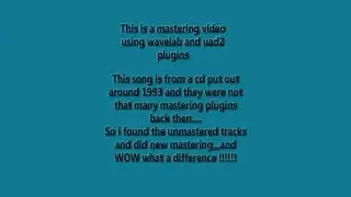 wavelab mastering with uad plugins
