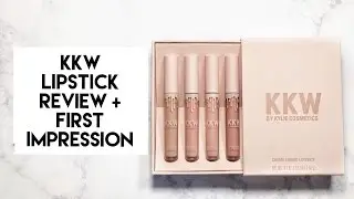 KKW NUDE LIP KIT REVIEW + FIRST IMPRESSION!