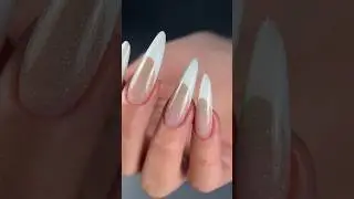 Френч с гелем и шаблонами. 