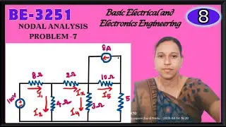 Nodal Analysis Problem No.7|BEEE|BE3251 Basic Electrical and Electronics Engineering| Unit 1