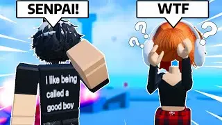 Voice Trolling as a SHY ANIME BOY in Blade Ball