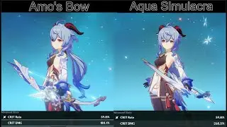 F2P C0 Ganyu | R1 Amo's Bow Vs R1 Aqua Simulacra| Genshin Impact 