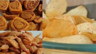 3 Snacks Recipe | 3 Quick Snacks | Bhakarwadi | Namakpare | Potato Chips | RITHEHAS KITCHEN