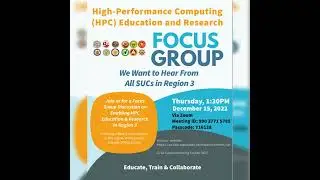 Focus Group Discussion on HPC with Region 3 SUCs