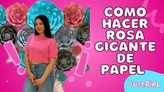 Tutorial de rosa de papel gigante con centro de rosa viral