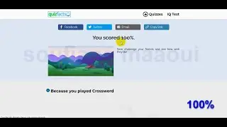 Crossword Quiz 2020 Answers 100%