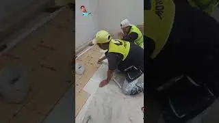 Ceramic parquet floor tile installation #ceramic_tiles #porcelain #tiles #marble