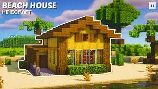 Minecraft : How to Build a Beach House | Small & Simple Survival House