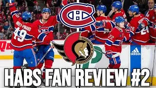 HABS FAN REVIEW #2 - SLAFKOVSKY IMPROVING LIKE CRAZY (MONTREAL CANADIENS VS OTTAWA SENATORS)