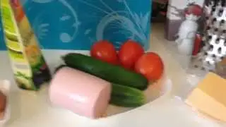 Салат коктейль с ветчиной