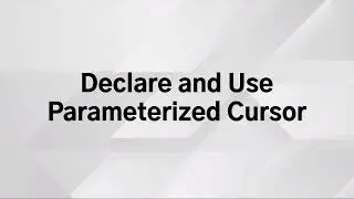 Snowflake - Procedures using SQL - Declare and Use Parameterized Cursor