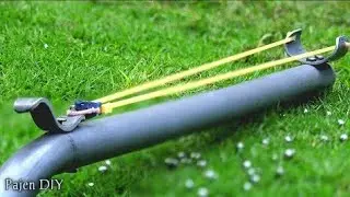 DIY Slingshot | Як зробити супер-рогатку своїми руками |  Мощная рогатка