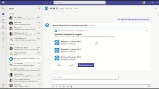 Create a feature update deployment using the Microsoft Teams chat bot