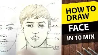 How to draw a face in 10 min