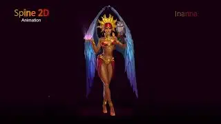 2D Spine animation. Inanna