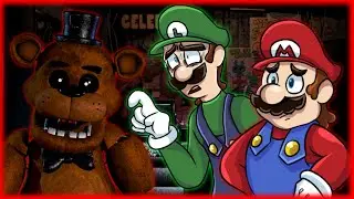 Mario & Luigi play FNAF #1 The REAL Animatronic Horror
