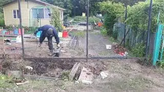 Строительство забора! Проф.лист в рамке.