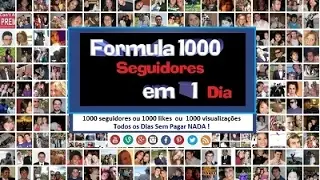 Formula 1000 Seguidores em 1 dia