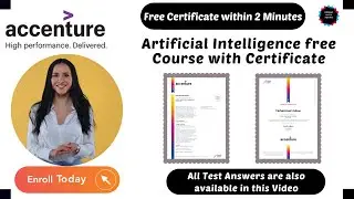 Artificial Intelligence Free Course with Certificate| Free Certificate within 2 Minutes| 100% Free|