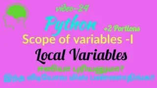Python +2 portions in tamil/Scope of variables in Python/local variables in Python