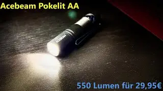 Acebeam Pokelit AA mini EDC Flashlight mit Akku und Batterie 550 high Lumen