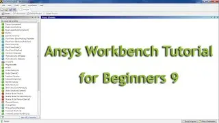 Model Analysis : Ansys Workbench Tutorial for Beginners 