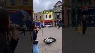 The way she stopped in the middle of the street to listen to me❤️#singing #busker #emotional #cute