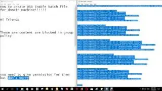How to create USB Enable batch file for domain machine!!!!!!
