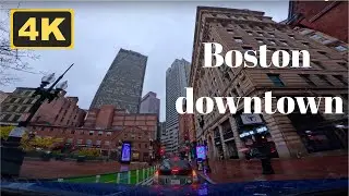 Boston, Massachusetts, USA 🇺🇸 4K Drive | Downtown