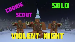 SOLO Violent Night Event ***Cookie Golden Scout*** - Roblox Tower Defense Simulator