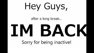 I'm finally back