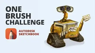 One Brush Challenge - Digital painting using Autodesk Sketchbook