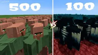 500 CHAD GOLEMS VS 100 WARDEN. MINECRAFT BATTLE