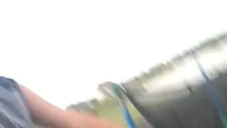 12 foot ladder vs. Trampoline!!!