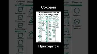 Значение символов на ярлыках от одежды